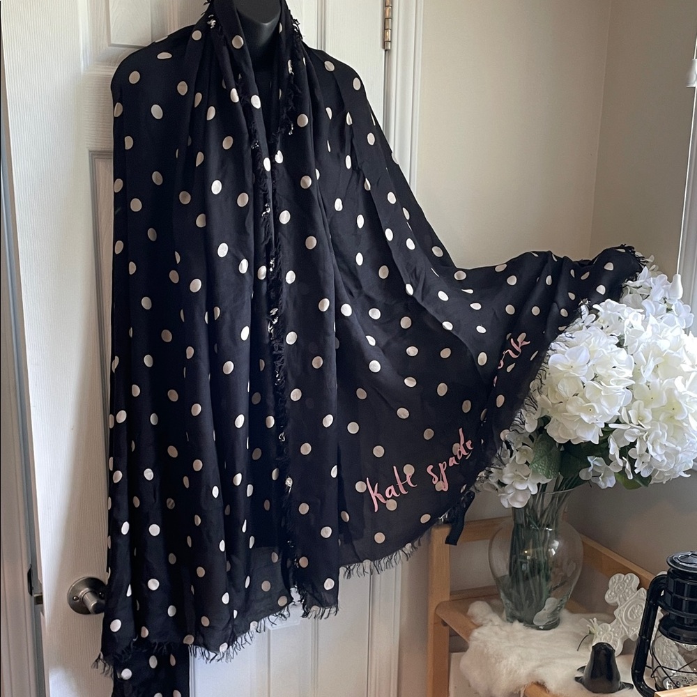 Kate Spade Black with Cream Polka Dots